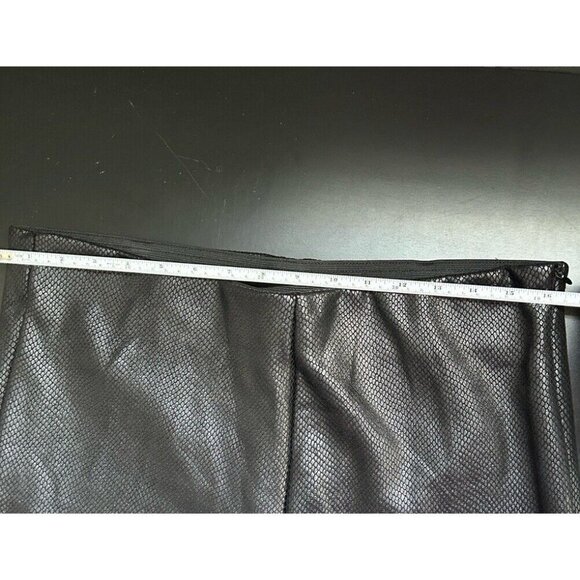 Tahari Faux Leather Black Snakeskin High Waisted Leggings Womens Size Large - Picture 8 of 8